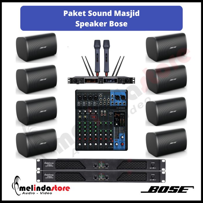 Paket Sound System Masjid Indoor Speaker Bose DM6SE | 8 Speaker
